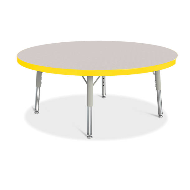 Berries® 42"Dia. Round Activity Table, 15" - 24" Leg Height - Teal